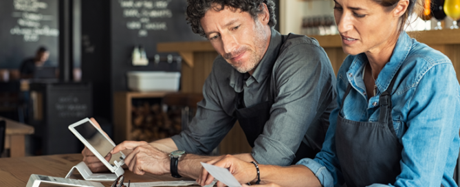 business partners planning stressed