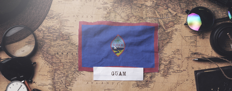 guam flag on map
