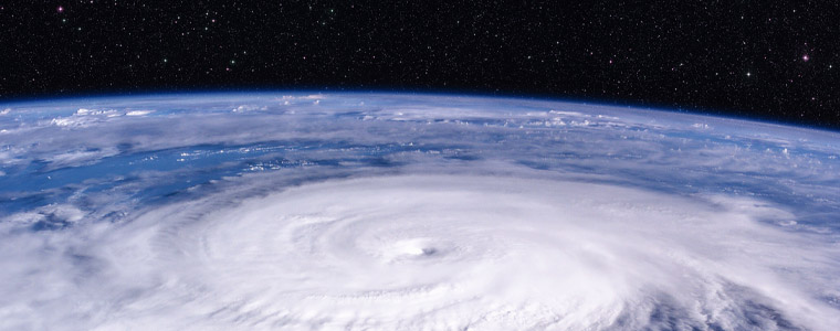 aerial satellite view of typhoon