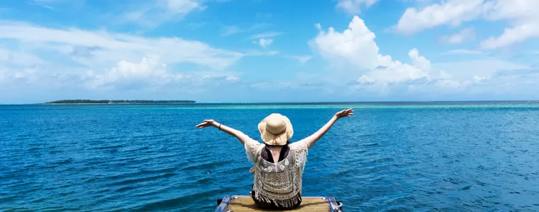 woman on pier