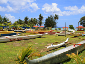 Canoes at Matapang Beach Image Courtesy of https://theguamguide.com/