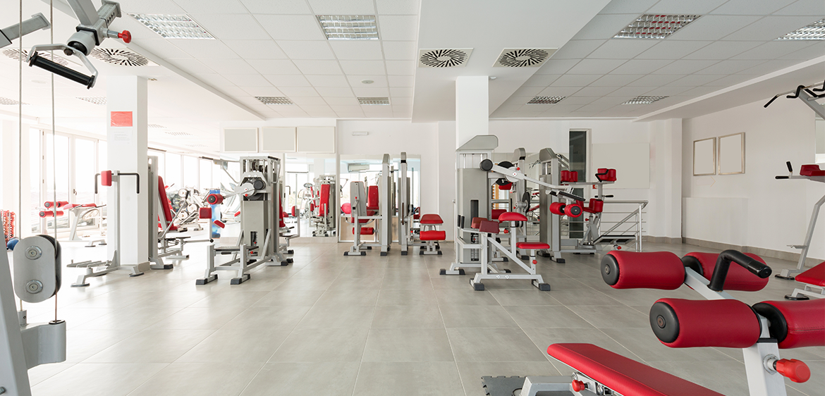 Interior of a hotel gym