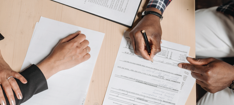 Signing documents