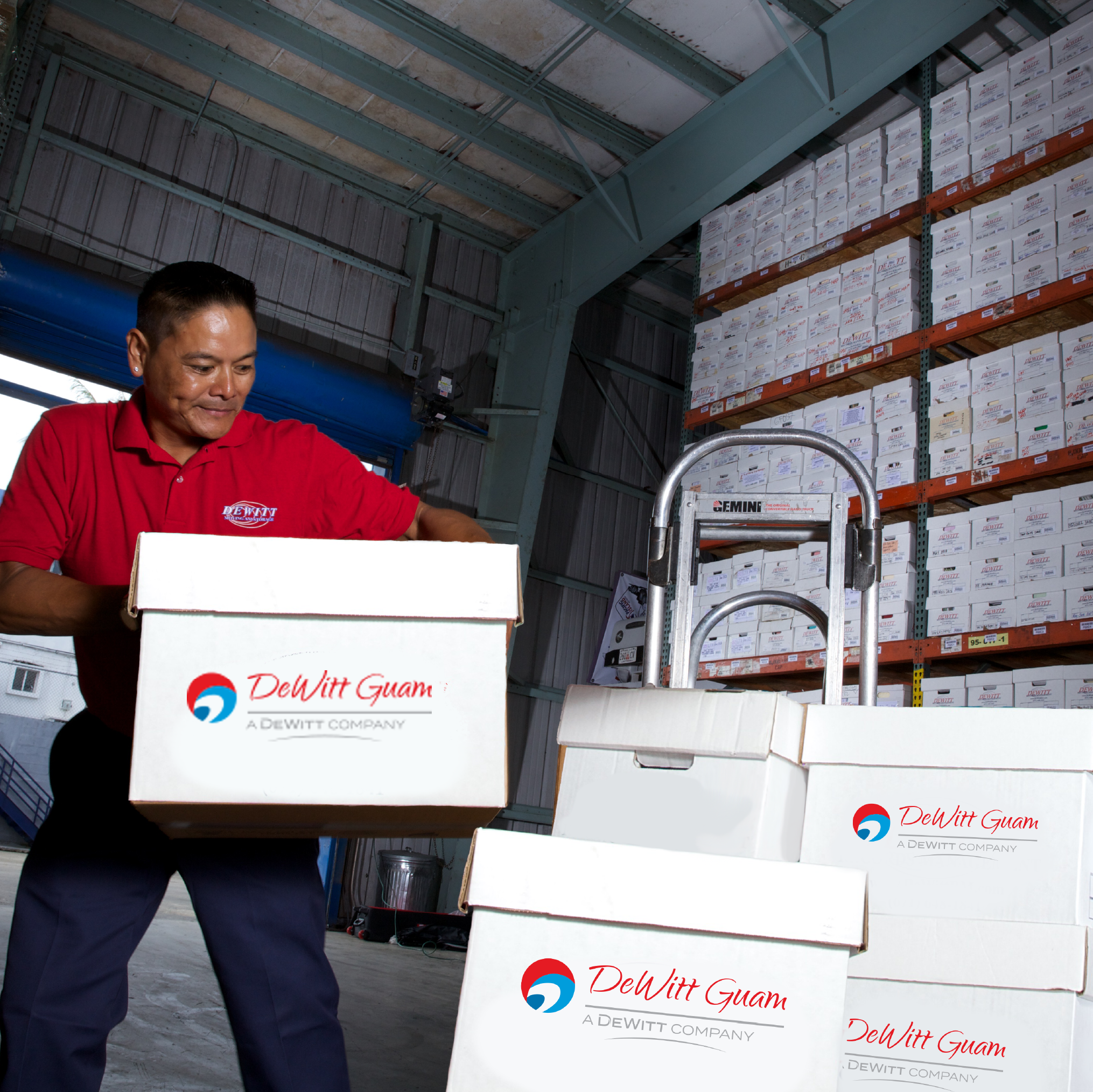 DeWitt Guam document destruction warehouse